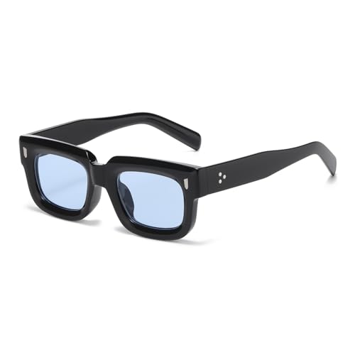 HJSTES Thick Square Sunglasses for Men Women Chunky Rectangle