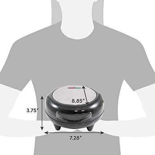 Elite Gourmet EOM205 Non-Stick Omelet, Frittata, Snack Pocket Maker, Dessert Maker, 2 Individual 6.5" Omelets, Stainless Steel and Black - Image 7