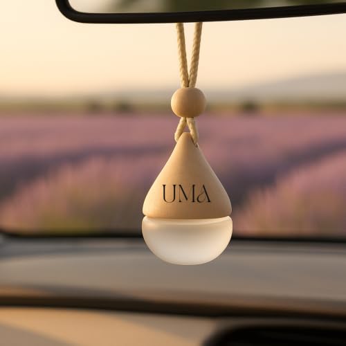 Image of Premium Car Freshener | UMA | Teardrop design | Hanging Pod with Refill | Car Freshener (8ml) + Refill (8ml) | Ultimate Magical Aromas (Kasturi - Musk)