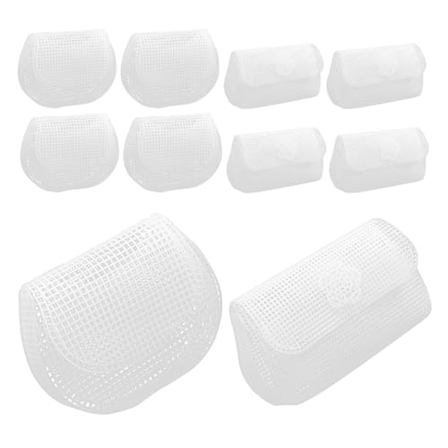BESTonZON 10Sets Mesh Plastic Sheets for Crafting Lightweight Canvas for Creative Projects for Embroidery and Weaving Safe for All Ages Portable Design for Easy Use