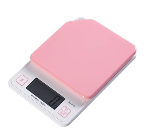 電子キッチンスケール、小型食品ベーキングスケール、家庭用、調理用重量スケール (ピンク)