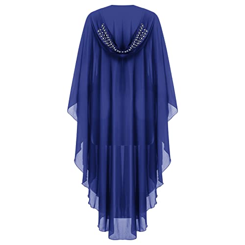 Image of OBEEII Muslim Dress for Women Loose Batwing Sleeved Hooded Beaded Embroidery Long Abaya Dress Kaftan Abayas Islamic Robe