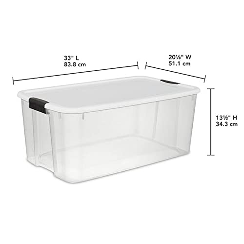 Sterilite 8 Pack Ultra Storage Totes, Lidded Plastic Containers, 116 Qt and 70 Qt, Clear - Image 4