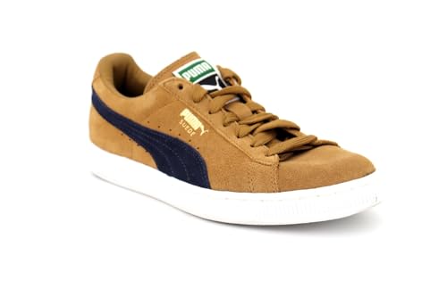 Image of PUMA Unisex Adults' Suede Classic+ Fashion Sneakers, Brown Bistre Peacoat, 6 UK
