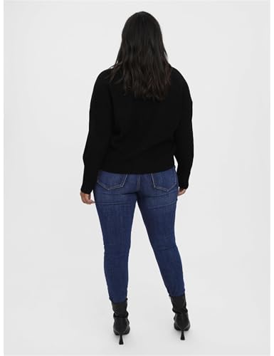 VERO MODA Damen Vmlea Ls V-Hals Manchet Cardigan Noos Strickjacke, Schwarz, M EU