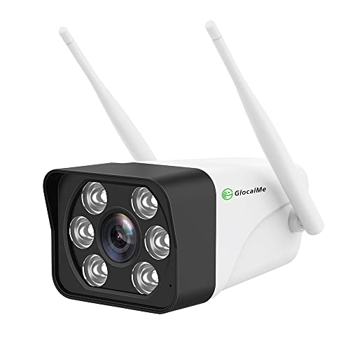 GlocalMe 3MP HD SIM-Free 4G LTE Cámara IP Tipo Bala para Exteriores con Visión Nocturna Color,...