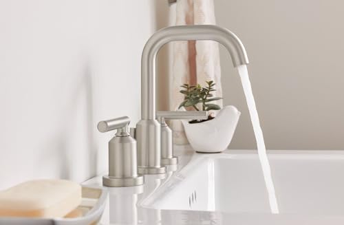 Moen WS84229SRN Two-Handle High Arc Bathroom Faucet, Spot Resist Brushed Nickel by Moen - Image 2
