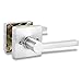VIZILOK Passage Interior Lock and Lever P3FS, Durable ANSI GRADE2 comp, Reversible Handle for Left or Right Door, Easy Install