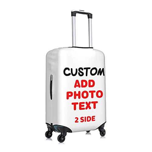 Custom Luggage Cover Personalized Suitcase Cover Washable Luggage Protector Customized Photo Logo Text For Suitcase Luggage Baggage Fit 18-21 Inch Luggage S3