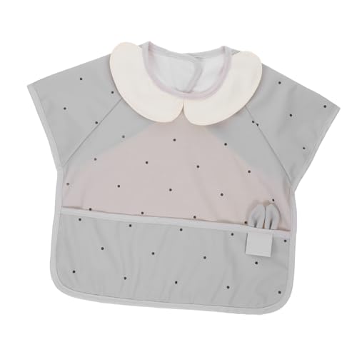 Milisten Babero para Niña con Cierre Trasero Babero sin Mangas con Bolsillo Atrapamigas Paractantes de Delantal Protector para de Comer Resistente Líquidos