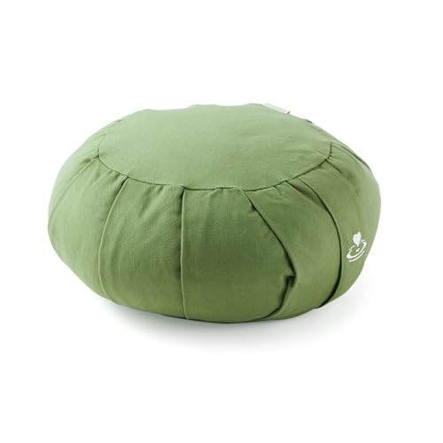 Myga Buckwheat Zafu Meditation Cushion – Round Yoga Floor Pillow