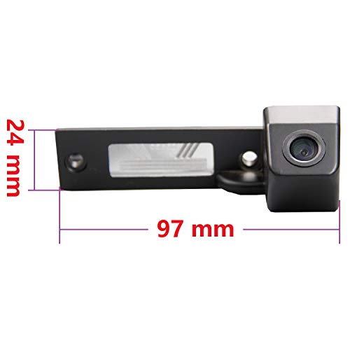 HD 720p kleur achteruitrijcamera kentekenplaatverlichting camera parkeerhulp met afstandslijnen compatibel met T5… - Image 3