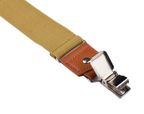 Image of Suspenders for Men Y Back Adjustable Elastic with Strong Clips 47 Inches