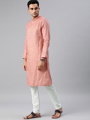 Image of Manthan Men's Cotton Solid Traditional Kurta Set