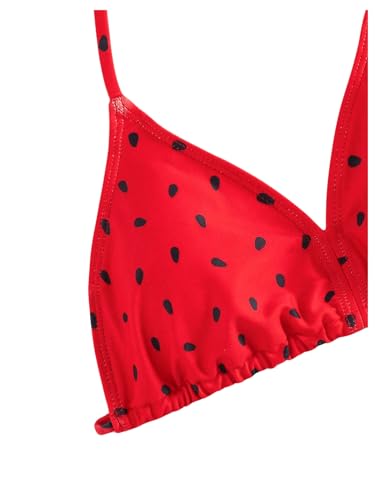 WDIRARA Girl's 2 Piece Swimsuits Graphic Print Halter Triangle Bikini Swimwear Set Summer Cute Swimsuit Sets3