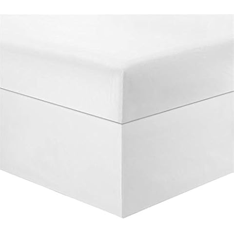HXYIYG Valance Sheet,Frilled Valance Color Easy Fit Bed Skirt Hotel Elastic Band Without Bed Surface Wrap Around Queen Dust Ruffle Twin/Full/Queen/King (Color : White, Size : Queen) Cover