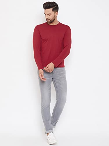 Image of London Crew Round Neck Full Sleeve Regular Fit Casual Cotton Plain Solid Tshirt for Men Full-Solid-23