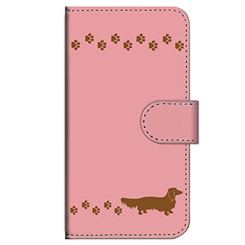 ガールズネオ docomo らくらくスマートフォン F-01L/F-42A ケース 手帳型 (いぬのお散歩/ブラウン ミニチュアダックスフンド) FUJITSU F-01L-PD-PKR-YSZ-0152
