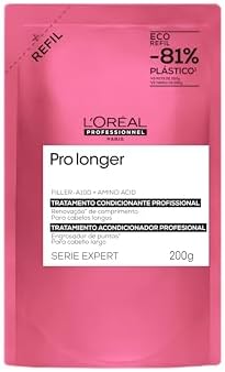 L'Oréal Professionnel Pro Longer Serie Expert, Máscara de Tratamento Refil para Cabelos Longos com Pontas Afinadas, com Filler-A100 e Aminoácidos, 200g
