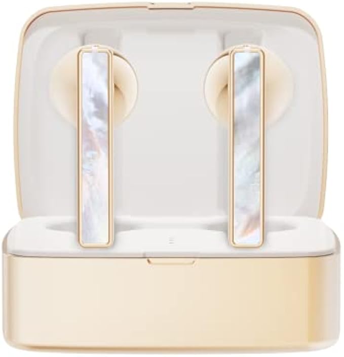 ELLA'S EARS Wireless Earbuds for Women, Handmade Rare Australia Shell, 100 Hrs Play Time, IP55 Waterproof Bluetooth 5.2 Headphones, 100 FT Rapid Pairing Stereo Upgrade Earphones for iOS/Android