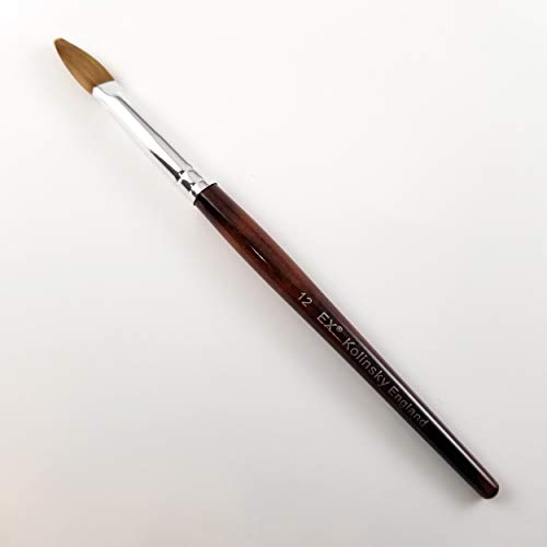 EX Kolinsky Acrylic Powder Nail Brush (CRIMPED) (EX Kolinsky CRIMPED Size 12)