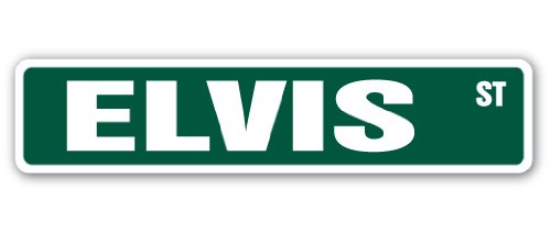 Photo 1 of ELVIS Street Sign Childrens Name Room Sign | Indoor/Outdoor |  24" Wide Plastic Sign