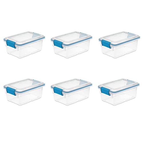 Sterilite 7.5 Qt Gasket Box, Stackable Storage Bin with Latching ...