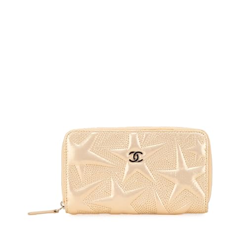 Chanel Segunda Mano Cartera Media Metálica con Estrella De