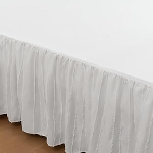 Striped Tufted Bed Skirt Queen Size, Ruffled Bed Skirt with Split Corners, Queen Bed Skirt 14 Inch Drop, Striped Boho Queen Size Bed Skirt White for Ruffled Bed Skirts, Bed Skirt Queen Size Striped Tufted Bed Skirt Queen Size Ruffled Bed Skirt with Split Corners Queen Bed Skirt 14 Inch Drop Striped Boho Queen Size Bed Skirt White for Ruffled Bed Skirts Bed Skirt Queen Size