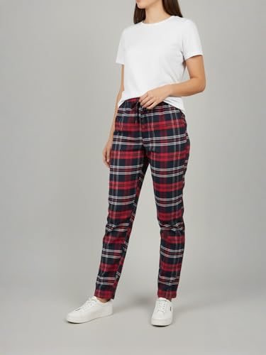 Image of Womens Multicolor Cotton Checkered Pyjama | Checks Pajama for women with Elastic & Drawstring Plus Size (S TO 8XL)