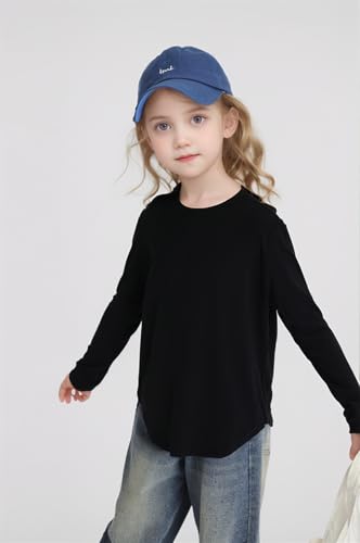 Girls Puff Short Sleeve Shirts Round Neck Tunic Tops Casual Solid Blouses3