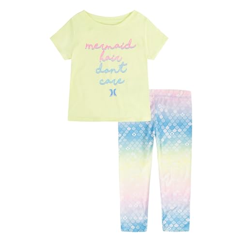 Hurley Graphic T-Shirt and Leggings 2-Piece Outfit Set