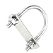 Heyous Stainless Steel U-Pipe Clamp M6x42x70mm with Nut Plate and Washer Bolt Screw Clamp Pipe Clamp for Marine Locking Components Fastening Pipe Connections