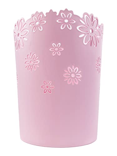 Nazr Wastebasket, Hollow Flower Shape Plastic Lidless Wastepaper Baskets Trash Can-M #TOP1