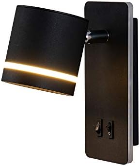 LED Wall Sconces Surfaced Mount Hotel Bedroom Bedside Reading Light Fixture Adjustable Directional On/Off Switch White