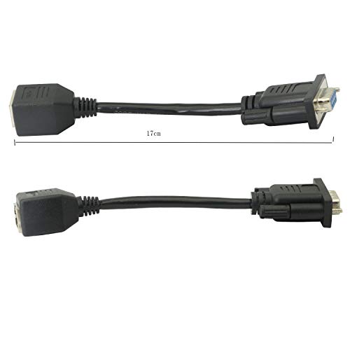 Xmsjsiy Db9 Rs232 To Rj45 Extender, Db9 9-Pin Serial Port Female&Male To Rj45 Cat5 Cat6 Ethernet Lan Extend Adapter Cable-2Pcs thumb #2