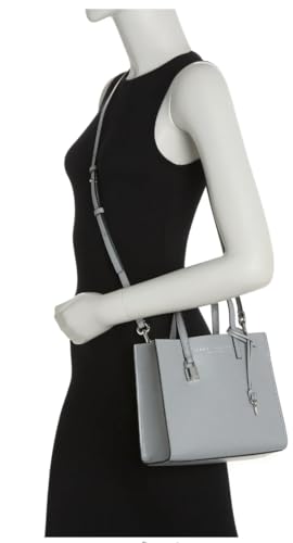Marc Jacobs The Grind Mini Coated Leather Crossbody (Rock Grey)2
