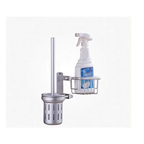 ROUZIHU Cepillo y Soporte del Inodoro Compacto y Delgado for Almacenamiento en el baño: Limpieza Profunda y Resistente