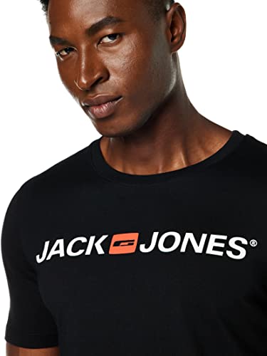 JACK & JONES Homme Jjecorp Logo Tee Crew Neck Noos T Shirt, Noir (Black), XXL EU - Image 4
