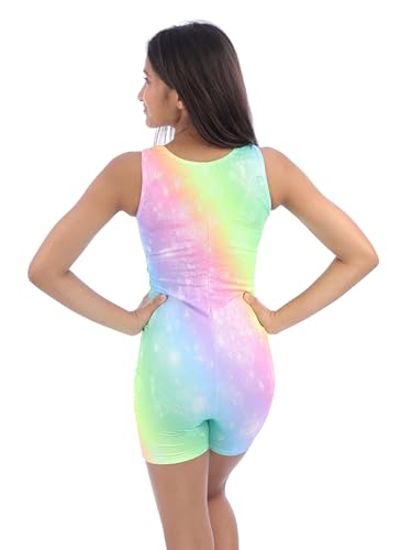 Image of IKAANYA Girls Unitard or Biketard for Gymnastics, Dance, Acrobatics or Swimming (Ages 3-15)