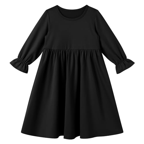 IBTOM CASTLE Abaya for Baby Girls with Hijab 2PCS Muslim Prayer Clothes Long Bell Sleeve Middle East Dubai Islamic Clothing4