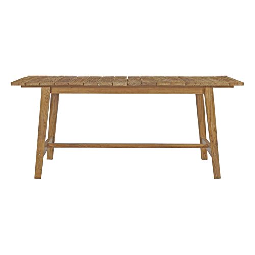Modway Eei-2712 Dorset Teak Wood Outdoor Patio 72" Dining Table In Natural #TOP2