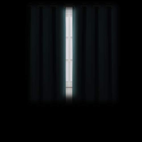 Image of LEMOMO Sea Teal Thermal Blackout Curtains /52 x 72 Inch /Set of 2 Panels Room Darkening Curtains