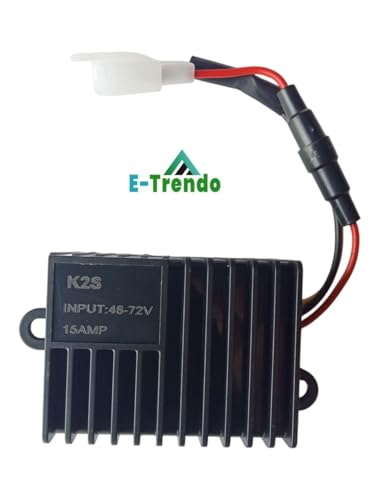 Image of E-Trendo 12V, 15A DC Converter | Input Dc 48V-72V, Output 12V 15A | Step-Down Power Supply For Electric Scooty, E-Bike, E-Rickshaw & E-Cart | Waterproof