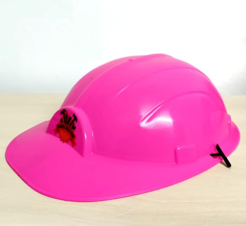 Capacete de Construtora Brinquedo Infantil e Adulto Rosa Construção Obras 1 Unidade