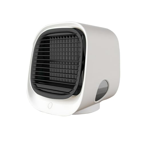 Portable Air Cooler Air Cooler Fan with Water Tank Mini Personal Air Conditioner with Night Light Desktop Cooling Fan for Bedroom Office Home Car & Camping