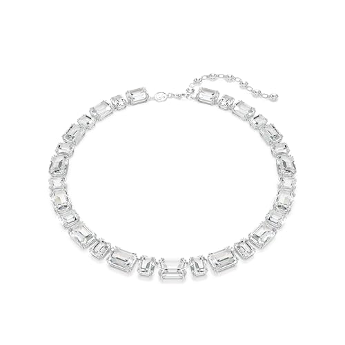 Swarovski Collar Millenia Tennis, talla octágono, blanco, baño de rodio