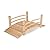 Shine Company 4980N 4 Ft. Cedar Wood Garden Bridge with Side Rails, Natural
