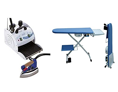 SNAIL Commercial Ironing System - 2-litre Boiler, Vacuum and Heated Ironing Board Table & Iron + FREE Iron Shoe