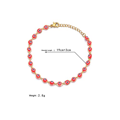 Blue Red Turkish Evil Eye Beaded Protection Necklace and Bracelet Set Ojo Minimalist Choker Collar Pendant Necklaces2